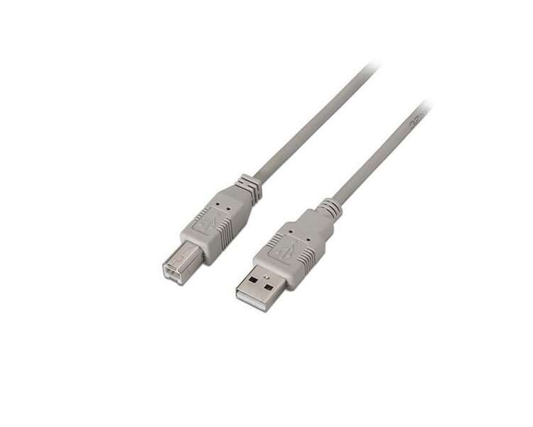 CABLE USB(A) 2.0 A USB(B) 2.0 AISENS 1M GRIS