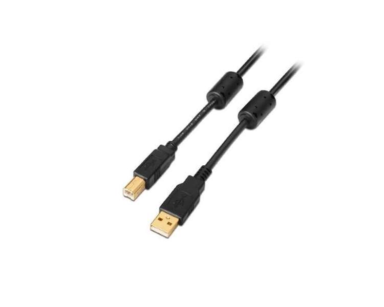 CABLE USB(A) 2.0 A USB(B) 2.0 AISENS 2M NEGRO