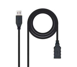 CABLE USB(A) 3.0 A USB(A) 3.0 NANOCABLE 1M NEGRO