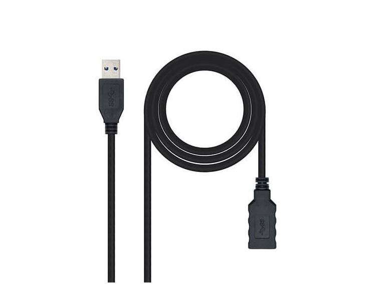 CABLE USB(A) 3.0 A USB(A) 3.0 NANOCABLE 1M NEGRO