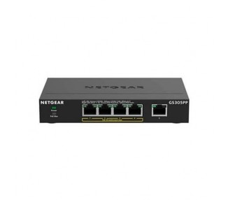 HUB SWITCH 5 Puertos 10/100/1000 NETGEAR GS305PP-100PE