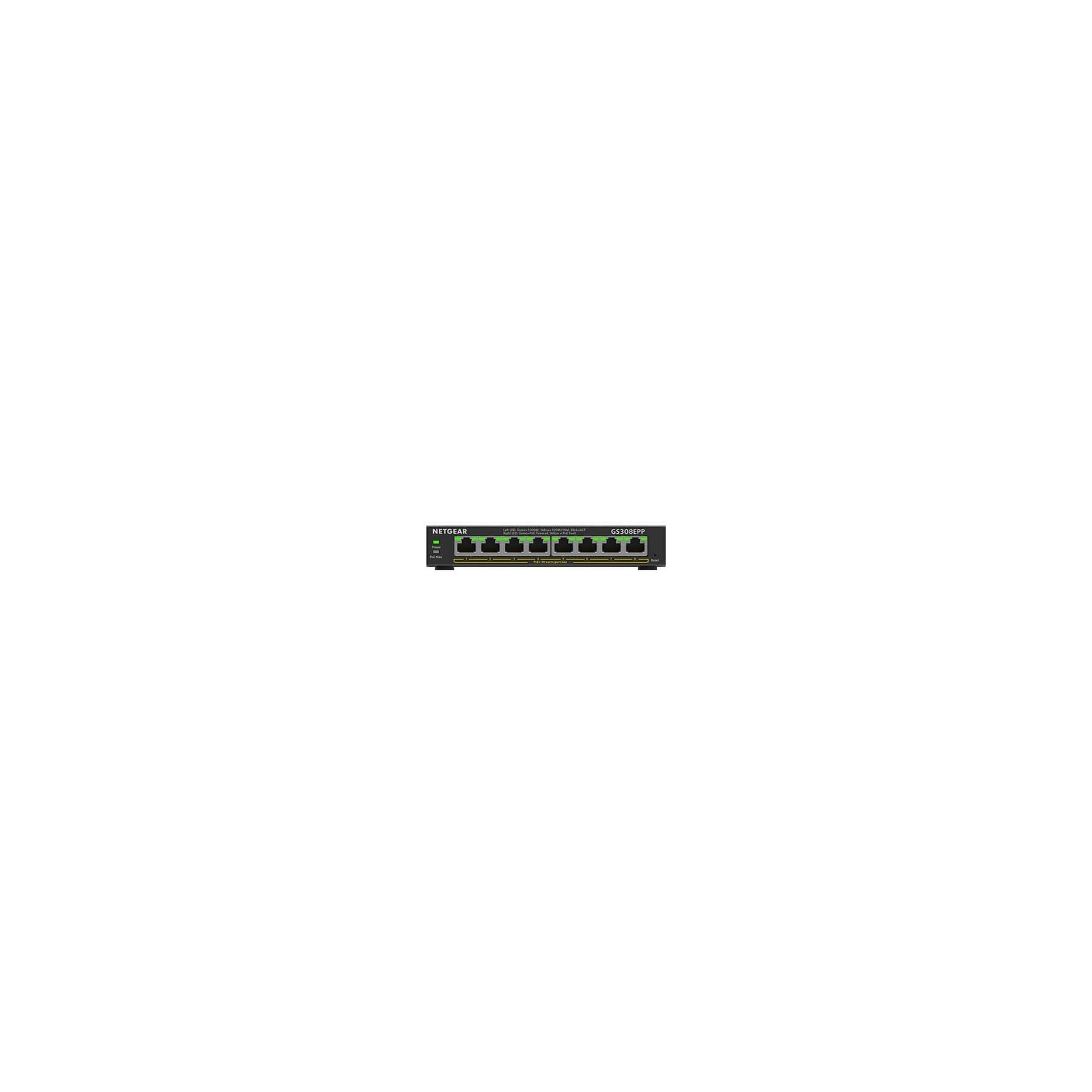 HUB SWITCH 8 Puertos NETGEAR GS308EPP-100PES HUB SWITCH 8 Puertos NETGEAR GS308EPP-100PES