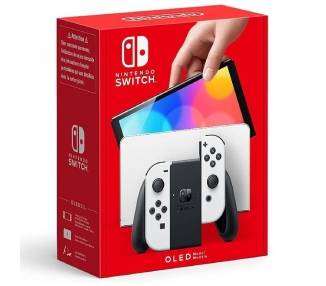 Nintendo switch versión oled blanca/ incluye base/ 2 mandos joy-con