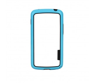 Funda Bumper Slim Para Lg Google Nexus 4 Tpu + Silicona Color Azul