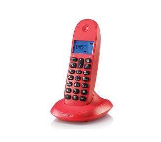 TELEFONO INALAMBRICO DECT DIGITAL MOTOROLA C1001LB+ ROJO