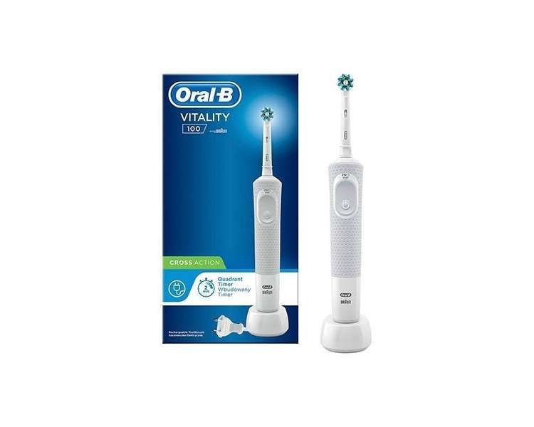 Cepillo Dental Electrico Braun Oral B Vitalit 100 Cross Blanco