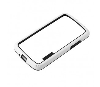 Funda Bumper Slim Para Lg Google Nexus 4 Tpu + Silicona Color Blanco Blanca