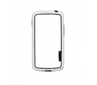 Funda Bumper Slim Para Lg Google Nexus 4 Tpu + Silicona Color Blanco Blanca