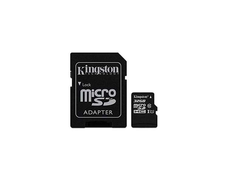 Memoria USB MEM MICRO SDHC 32GB KINGSTON CANVAS SELECT+ADAPT