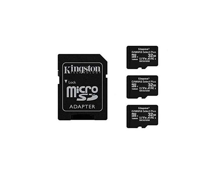Memoria USB MEM MICRO SDHC 32GB KINGSTON CANVAS SELECT+ADAPT