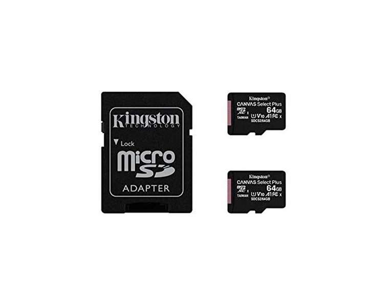 Memoria USB MEM MICRO SDXC 64GB KINGSTON CANVAS SELECT+ADAPT