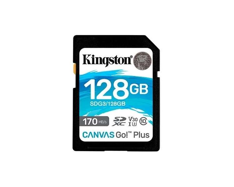 Memoria USB MEM SDXC 128GB KINGSTON CANVAS GO UHS-I CL10