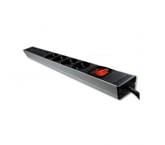 REGLETA RACK 6 TOMAS 1U PHASAK CON INTERRUPTOR