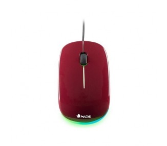 RATON OPTICO NGS  WIRED MOUSE ADDICT ROJO