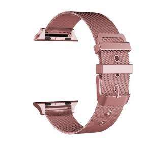 Correa COOL para Apple Watch Series 1 / 2 / 3 / 4 / 5 / 6 / 7 / SE (42 / 44 / 45 mm) Metal Rosa