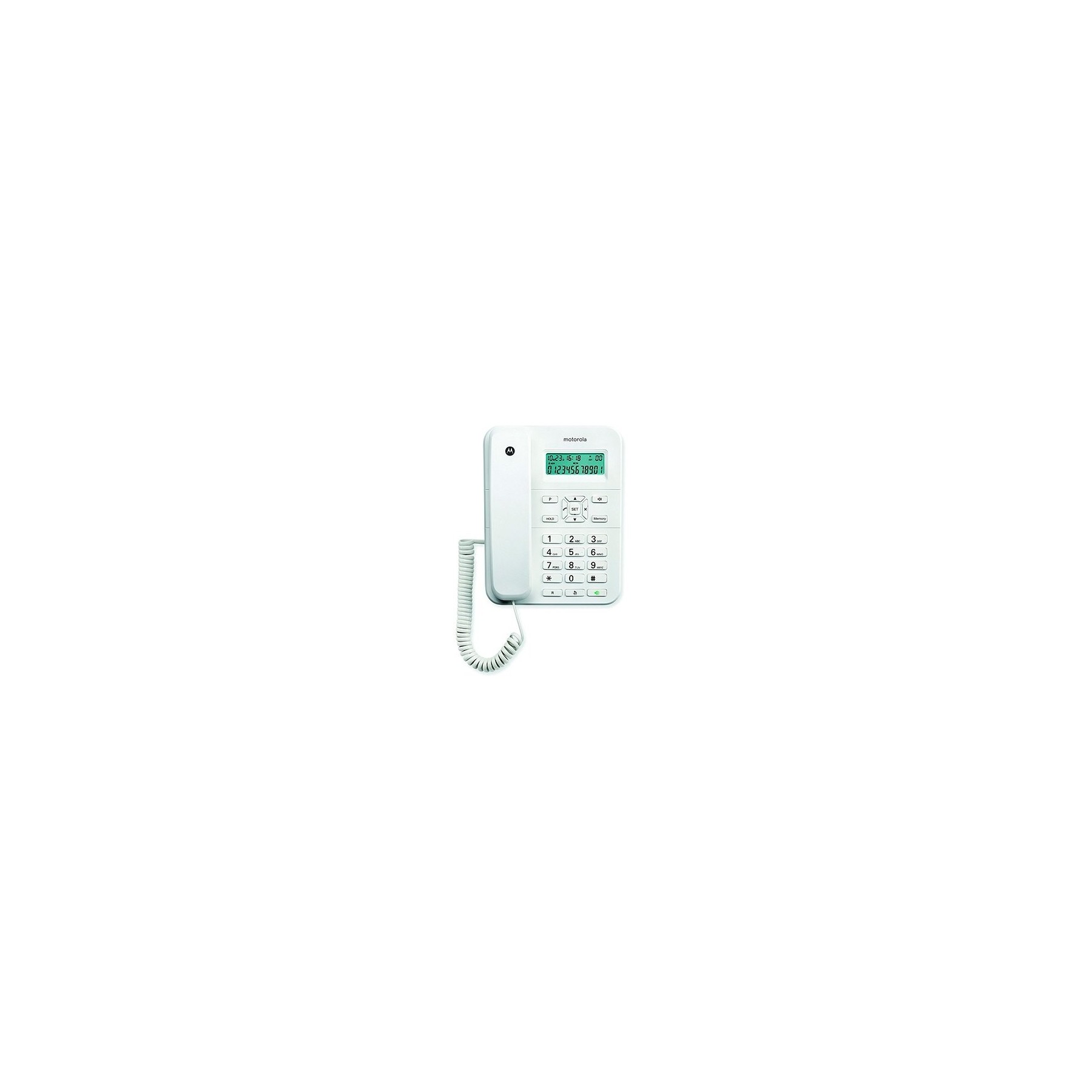 TELEFONO CON CABLE DIGITAL MOTOROLA CT202 BLANCO