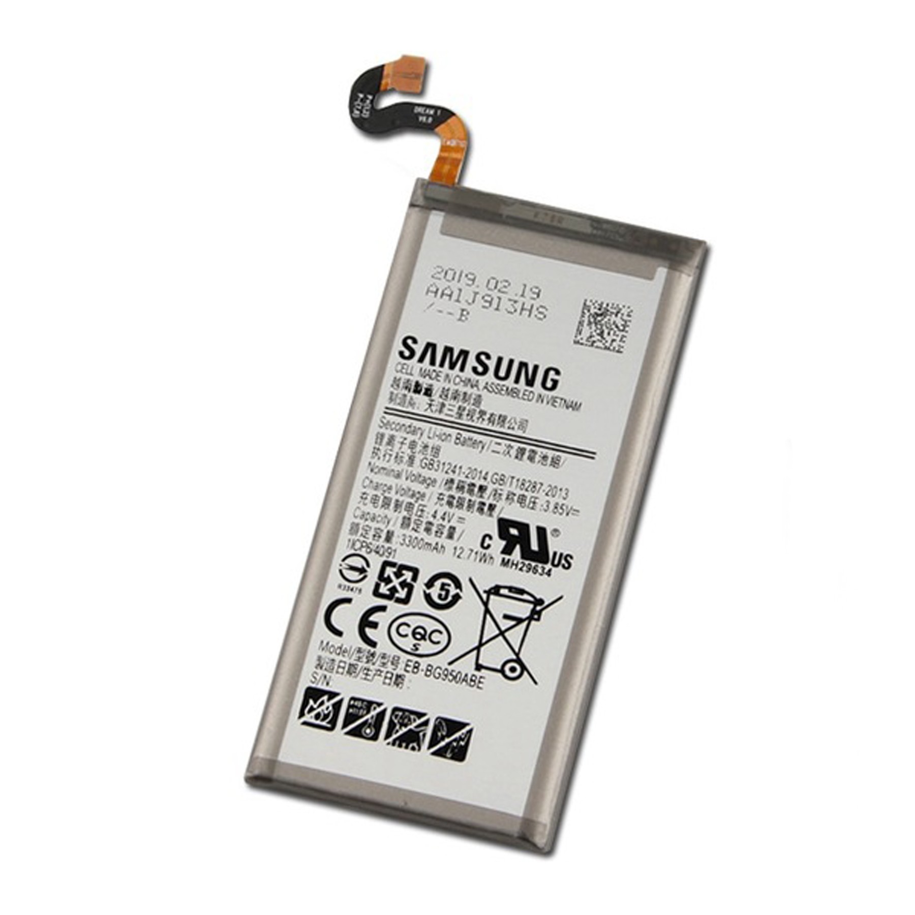 Original Battery for Samsung Galaxy S8 EB-BG950ABE, Refurbished