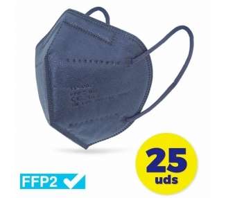 Mascarillas ffp2 club náutico / pack 25 uds/ azul marino