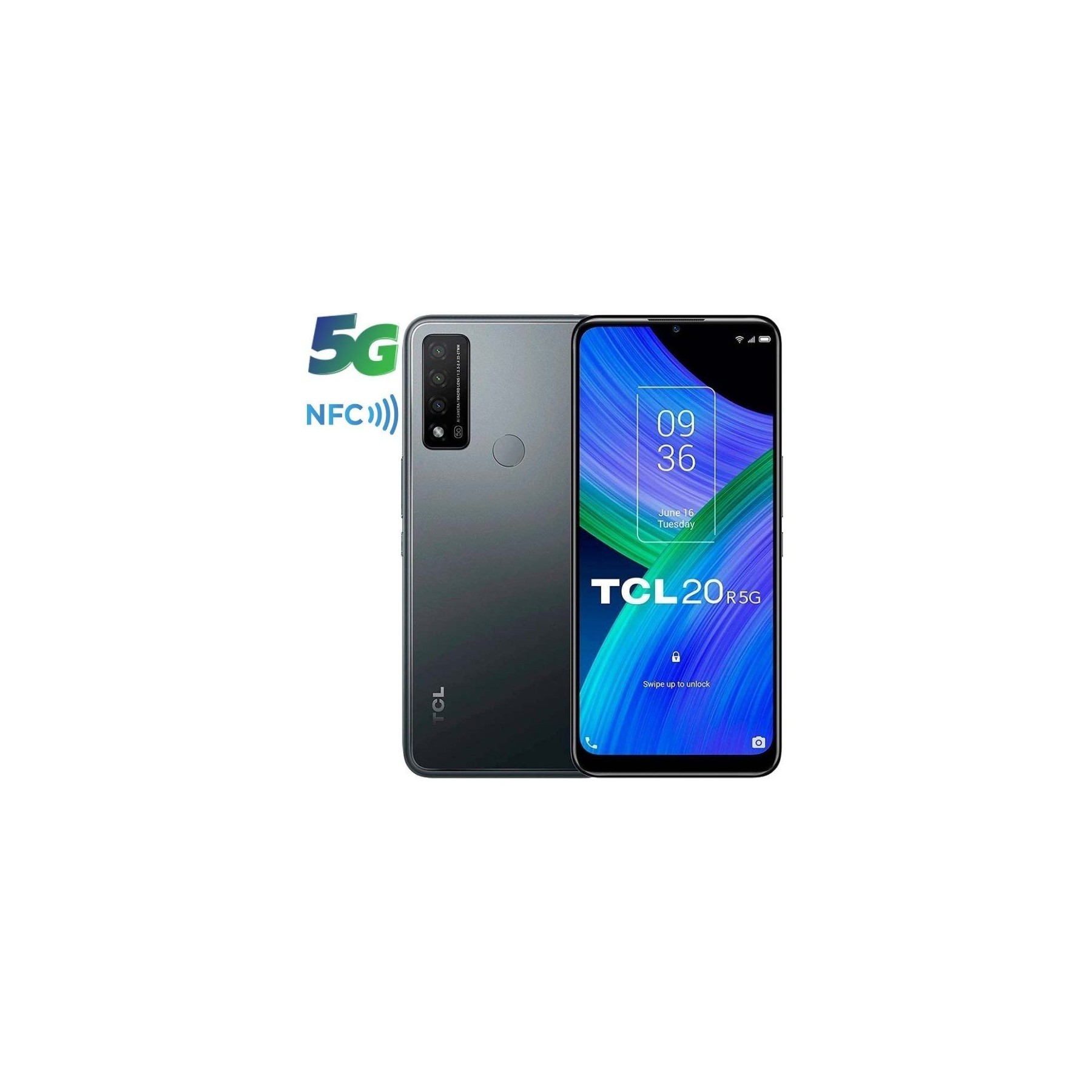 Smartphone TCL 20R 4GB 64GB 6.52" 5G Gris Granito