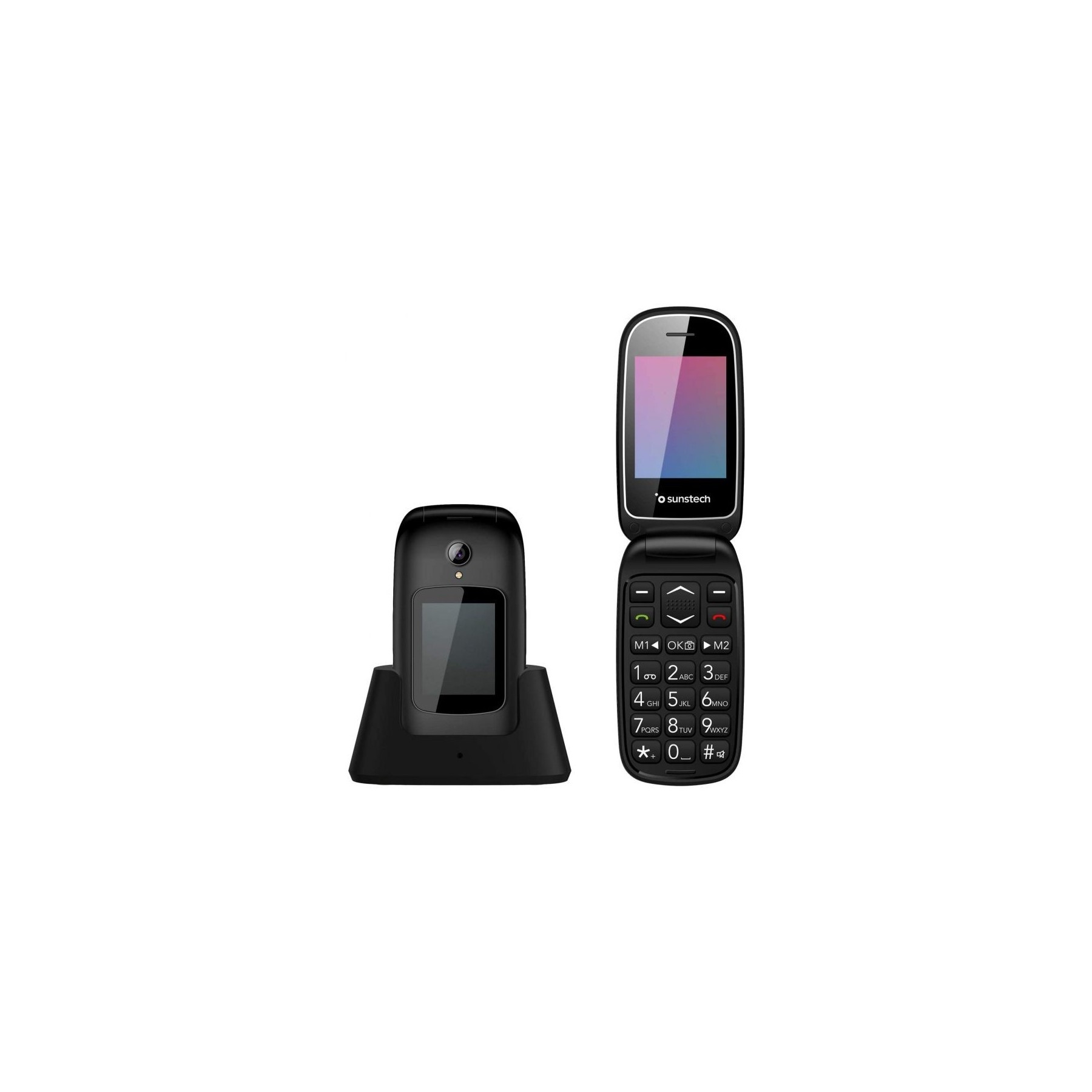 Teléfono móvil sunstech celt22bk/ negro