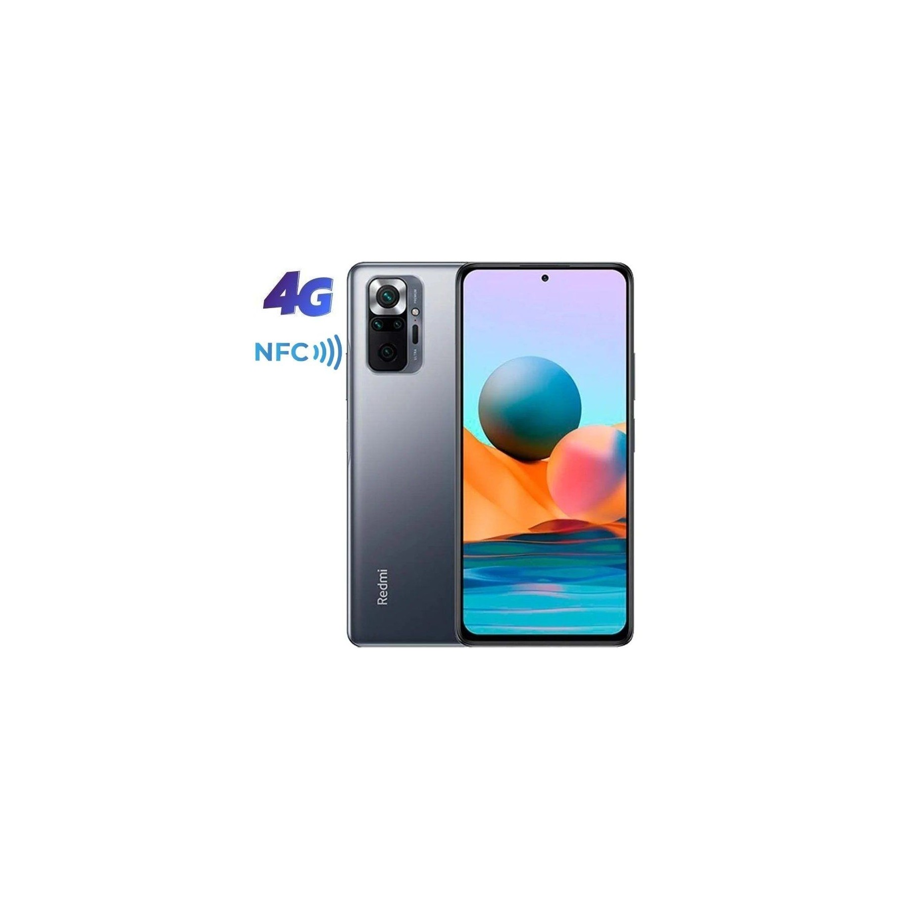 Smartphone xiaomi redmi note 10 pro 8gb/ 128gb/ 6.67'/ gris ónix