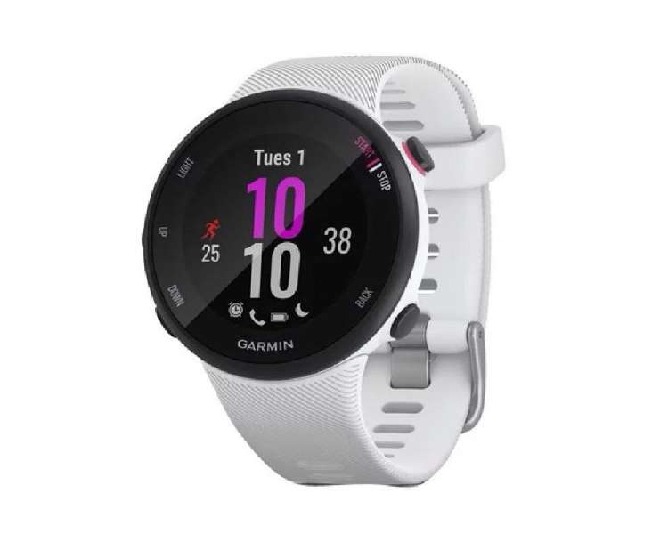 Smartwatch garmin forerunner 45s/ notificaciones/ frecuencia cardíaca/ gps/ blanco