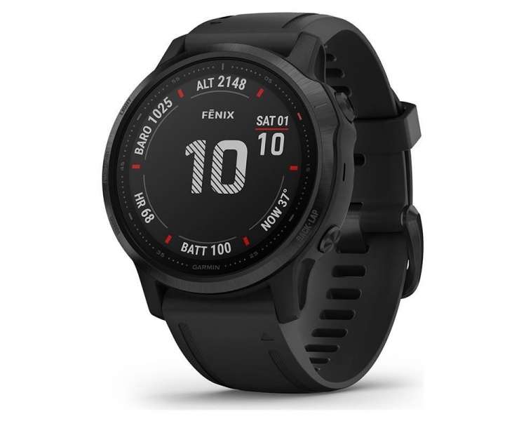 Smartwatch garmin fénix 6s pro/ notificaciones/ frecuencia cardíaca/ gps/ negro