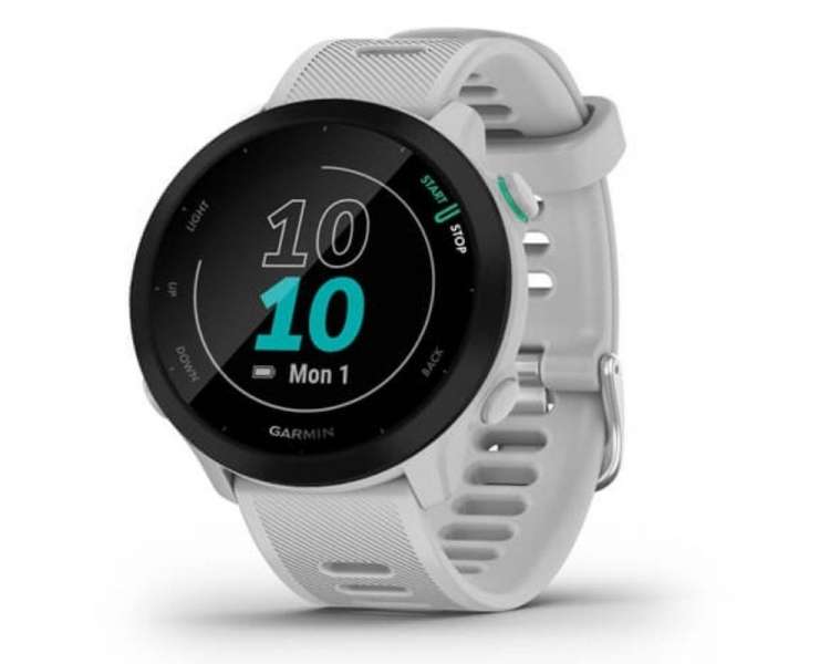 Smartwatch garmin forerunner 55/ notificaciones/ frecuencia cardíaca/ gps/ blanco
