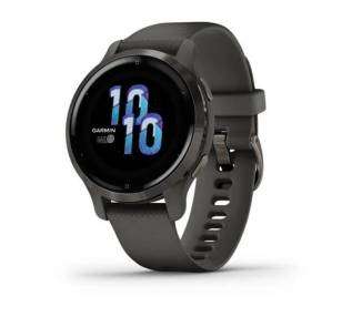Smartwatch garmin venu 2s notificaciones/ frecuencia cardíaca/ gps/ negro y gris pizarra
