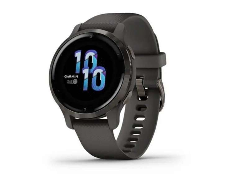 Smartwatch garmin venu 2s notificaciones/ frecuencia cardíaca/ gps/ negro y gris pizarra