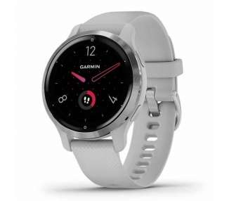 Smartwatch garmin venu 2s notificaciones/ frecuencia cardíaca/ gps/ plata y gris