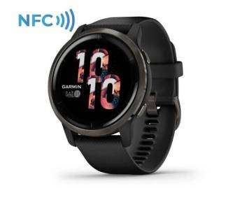 Smartwatch garmin venu 2 notificaciones/ frecuencia cardíaca/ gps/ negro y pizarra