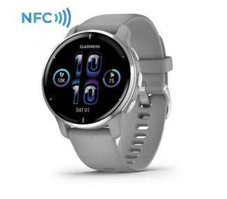 Smartwatch garmin venu 2 plus/ notificaciones/ frecuencia cardíaca/ gps/ plata y gris