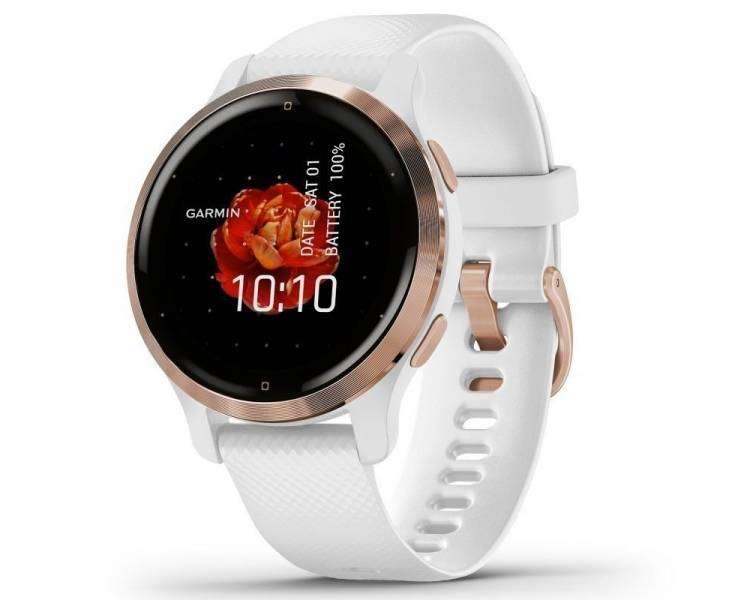 Smartwatch garmin venu 2s notificaciones/ frecuencia cardíaca/ gps/ oro rosa y blanco