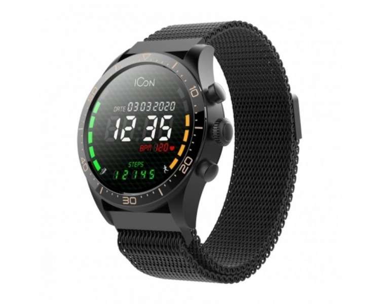 Smartwatch forever icon aw-100/ notificaciones/ frecuencia cardíaca/ negro
