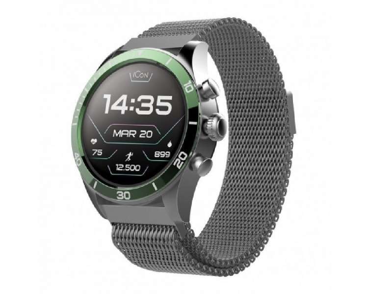Smartwatch forever icon aw-100/ notificaciones/ frecuencia cardíaca/ verde