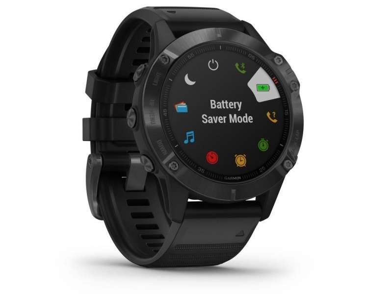 Smartwatch garmin fénix 6x pro/ notificaciones/ frecuencia cardíaca/ gps/ negro