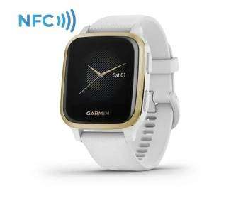 Smartwatch garmin venu sq/ notificaciones/ frecuencia cardíaca/ gps/ oro claro
