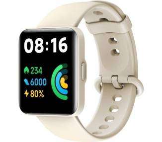 Smartwatch xiaomi redmi watch 2 lite/ notificaciones/ frecuencia cardíaca/ gps/ beige