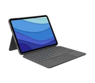 Funda con teclado logitech combo touch para tablets apple ipad pro 11' 1ª / 2ª / 3ª generación/ gris