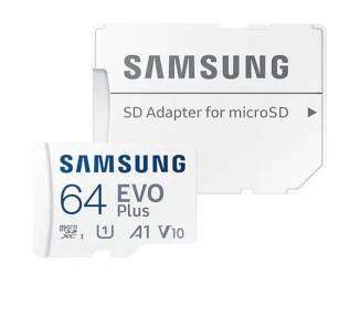 Tarjeta De Memoria Samsung Evo Plus 2021 64Gb Microsd Xc Con Adaptador Clase 10 130Mbs