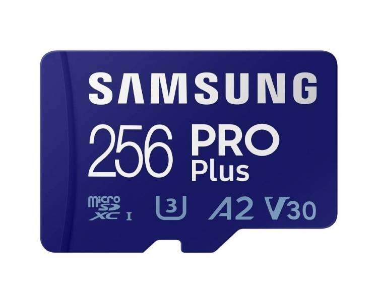 Tarjeta De Memoria Samsung Pro Plus 2021 256Gb MicroSD XC Clase 10/160Mbs