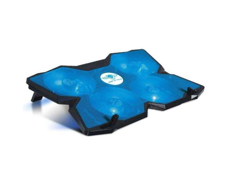 Soporte refrigerante spirit of gamer airblade 500 blue para portátiles hasta 17.3'/ iluminación led