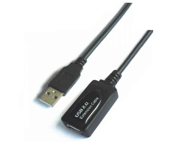 Cable alargador usb 2.0 aisens a101-0018/ usb macho - usb hembra/ 5m/ negro
