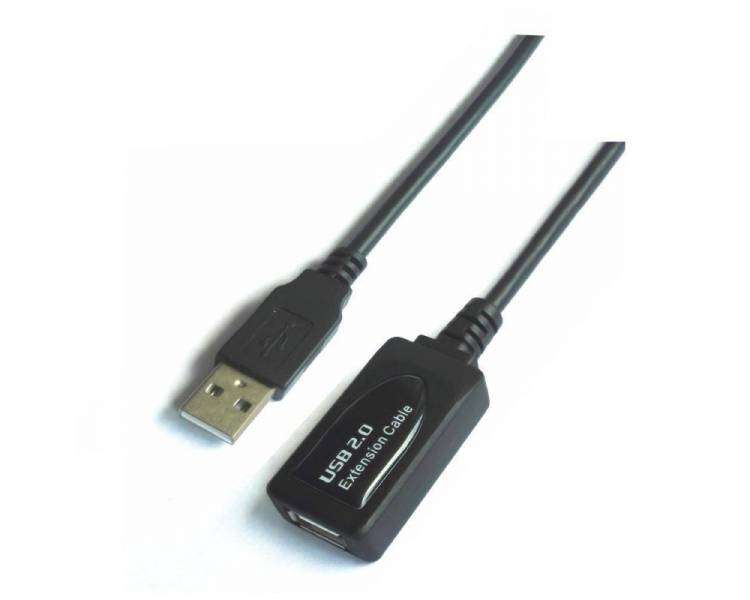Cable alargador usb 2.0 aisens a101-0019/ usb macho - usb hembra/ 10m/ negro