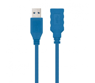 Cable alargador usb 3.0 nanocable 10.01.0901/ usb macho - usb hembra/ 1m/ azul