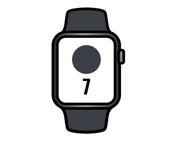 Apple watch series 7/ gps/ cellular/ 41 mm/ caja de aluminio en negro medianoche/ correa deportiva negro medianoche