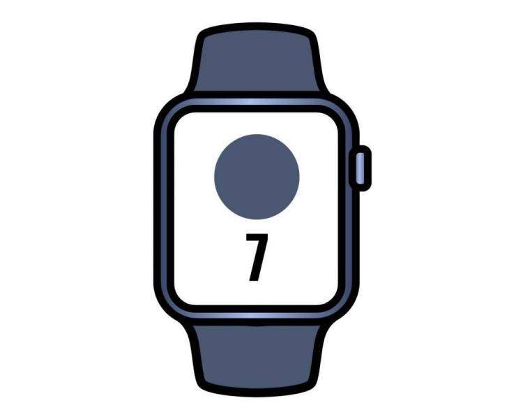 Apple watch series 7/ gps/ cellular/ 41 mm/ caja de aluminio en azul/ correa deportiva azul abismo