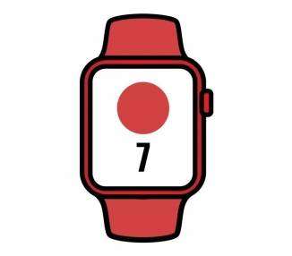 Apple watch series 7/ gps/ cellular/ 41 mm/ caja de aluminio en rojo/ correa deportiva roja