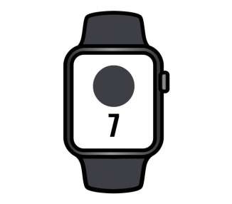 Apple watch series 7/ gps/ cellular/ 45 mm/ caja de aluminio en negro medianoche/ correa deportiva negro medianoche